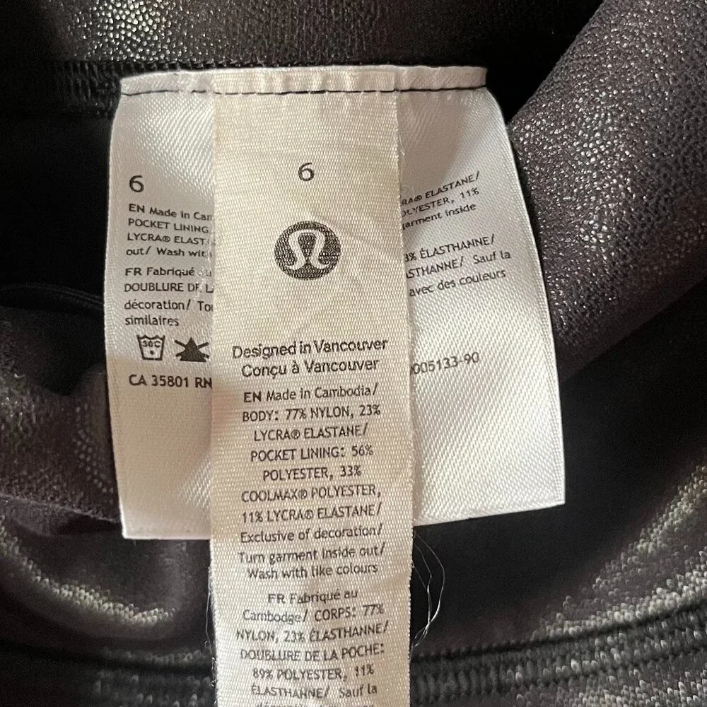Lululemon Wunder Train High-Rise Crop 23" Foil Size 6 - Picture 11 of 12